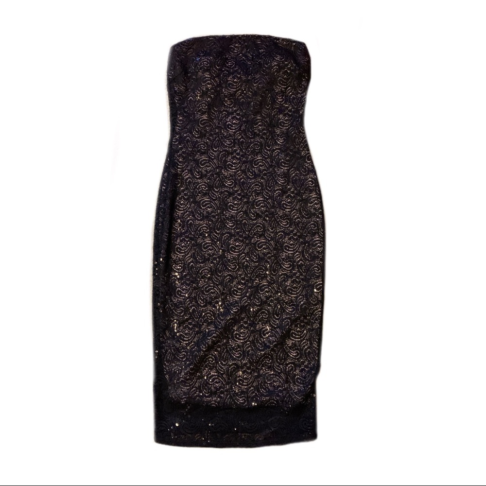 Black Goth Dress With Gold Details And Shimmering.